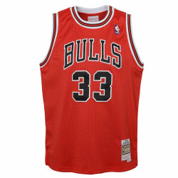 Maillot NBA Scottie Pippen Chicago Bulls 1997 Mitchell & Ness Hardwood Classic Rouge Pour enfant