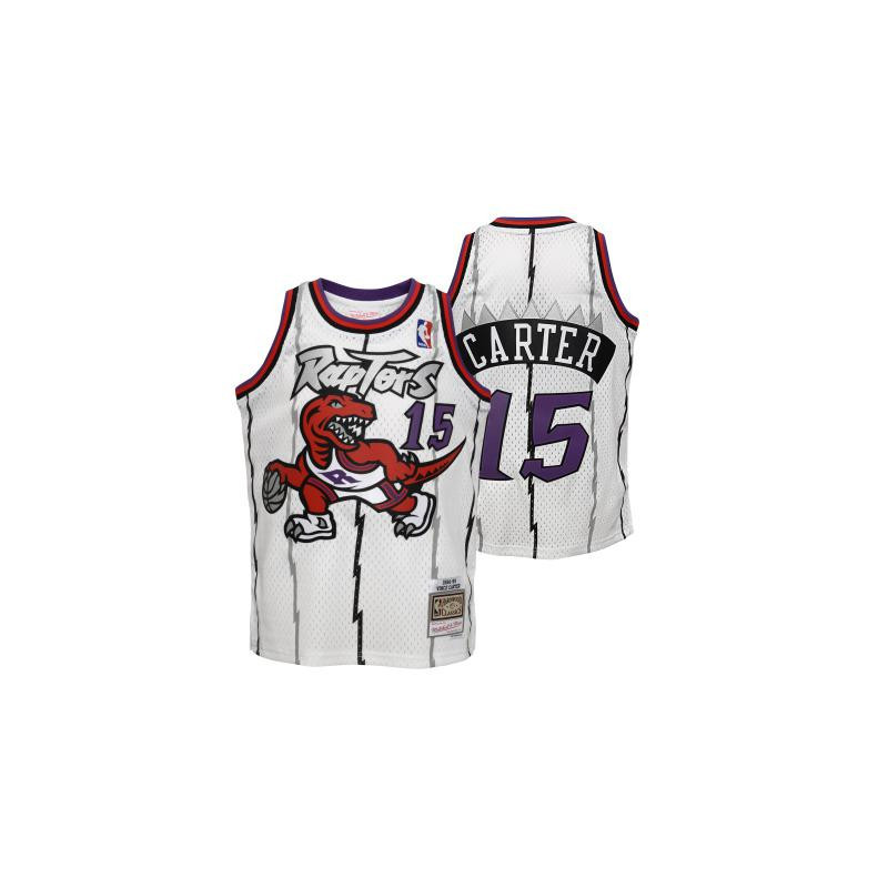 Camiseta NBA Vince Carter Toronto Raptors 1998 Mitchell & Ness Hardwood Classic Blanco para niños