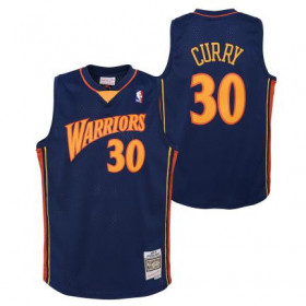Maillot NBA Stephen Curry Golden State Warriors 2009 Mitchell & ness Hardwood Classic Bleu marine Pour enfant