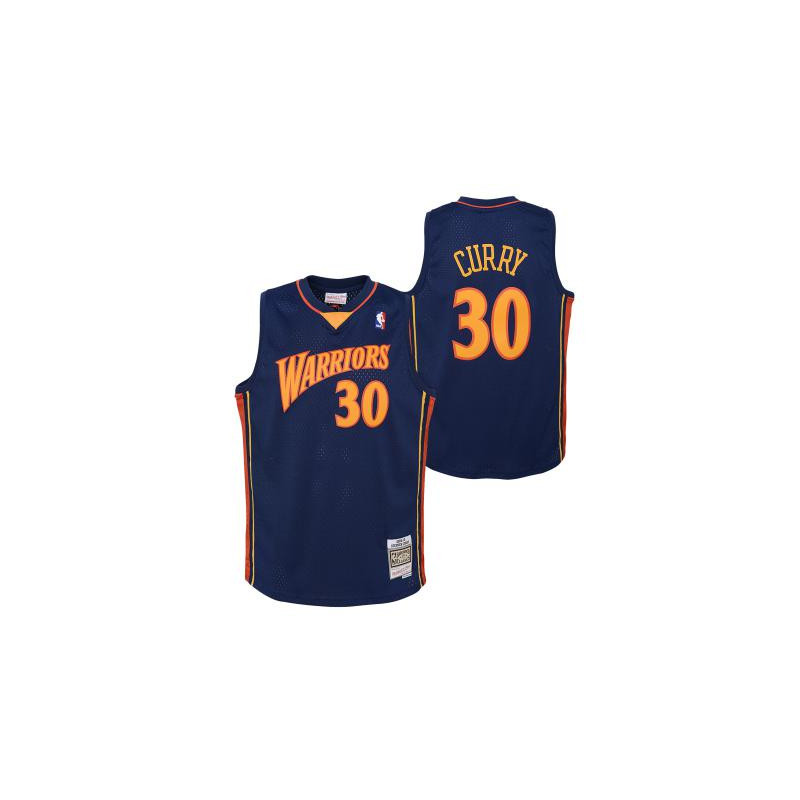 Camiseta NBA Stephen Curry Golden State Warriors 2009 Mitchell & ness Hardwood Classic Azul para nino