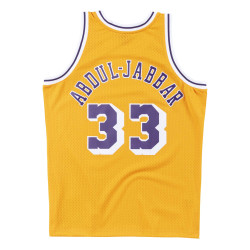 Maillot NBA Kareem Abdul-Jabbar Los Angeles Lakers 1984-85 Mitchell & ness Hardwood Classics Jaune