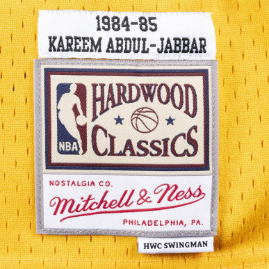 Mitchell & ness Hardwood Classics NBA Jersey Kareem Abdul-Jabbar Los Angeles Lakers 1984-83 Gold