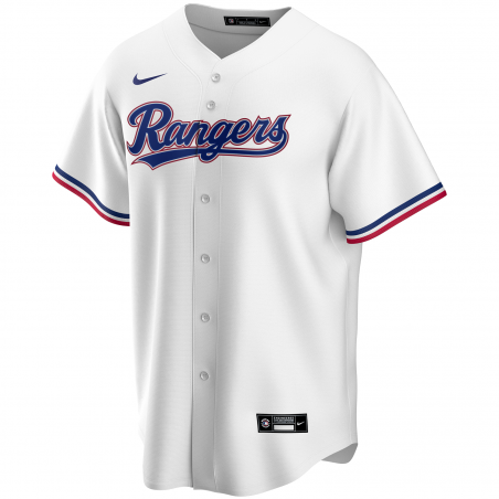Efectivamente Cinco recompensa Camiseta de beisbol MLB Texas Rangers Nike Replica Home Blanco para Hombre