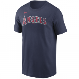 T-shirt MLB Los Angeles Angels Nike Wordmark Azul para hombre