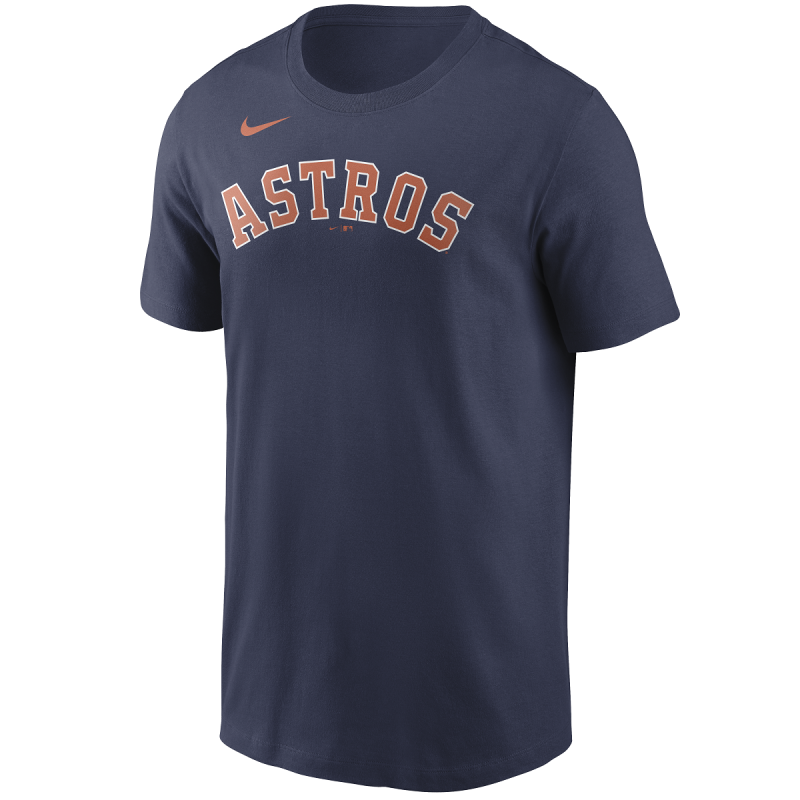 T-Shirt MLB Houston Astros Nike Wordmark Bleu marine pour Homme