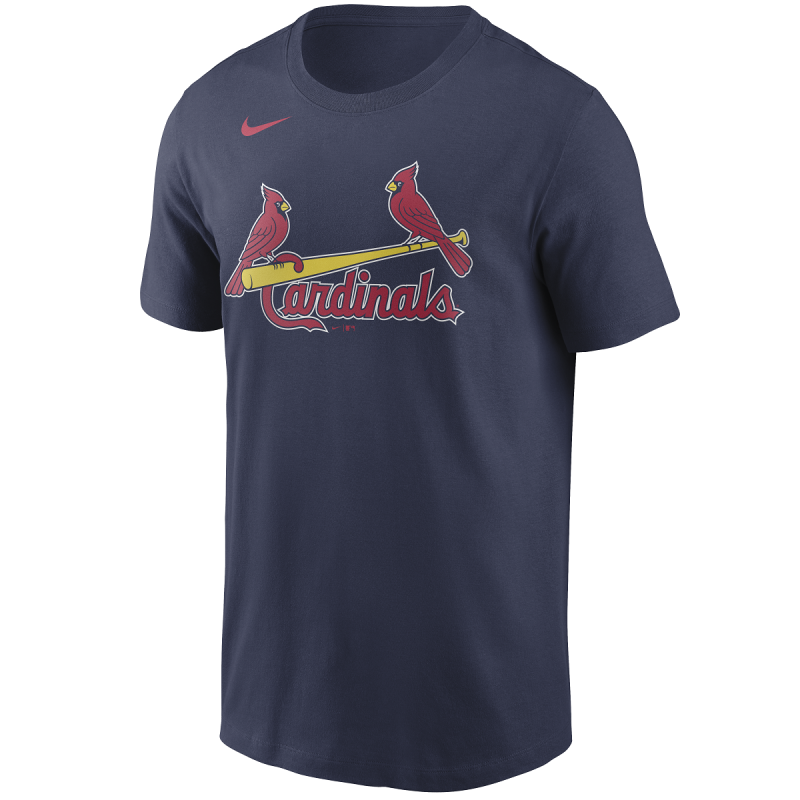 T-Shirt MLB St. Louis Cardinals Nike Wordmark bleu marine pour Homme