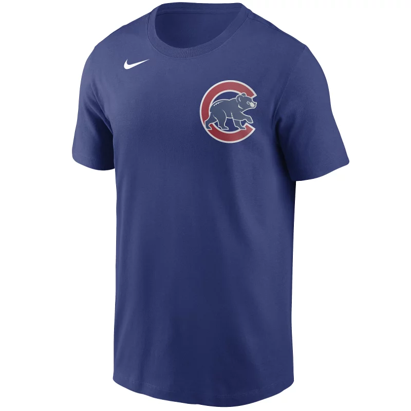T-Shirt MLB Chicago Cubs Nike Wordmark bleu pour Homme