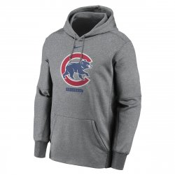 Sweat à capuche MLB Chicago Cubs Nike Logo Therma Performance Gris