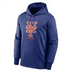 Sweat à capuche MLB New York Mets Nike Logo Therma Performance Bleu