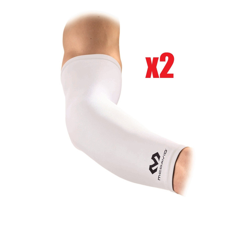 McDavid Power Shooter Arm Sleeves white