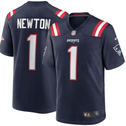 Maillot NFL Cam Newton New England Patriots Nike Game Team colour bleu marine