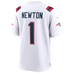 Maillot NFL Cam Newton New England Patriots Nike Game Team colour blanc