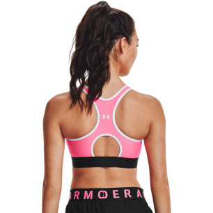 Sujetador Deportivo Under Armour Mid Keyhole Rosa
