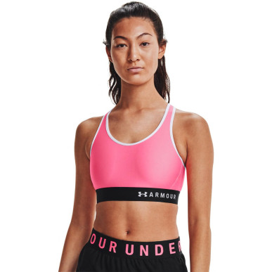 Sujetador Deportivo Under Armour Mid Keyhole Rosa