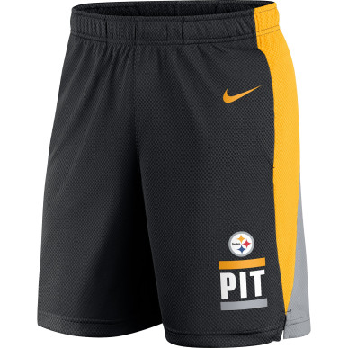 Short NFL Pittsburgh Steelers Nike Logo Core Knit negro para hombre