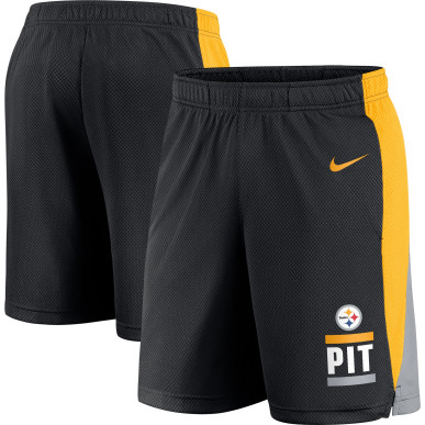 Short NFL Pittsburgh Steelers Nike Logo Core Knit negro para hombre