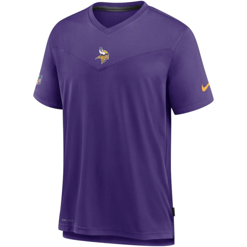 T-shirt NFL Minnesota Vikings Nike top Coach UV Violet pour homme