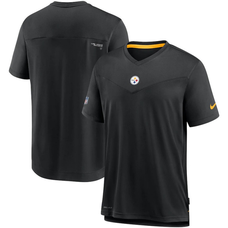 T-shirt NFL Pittsburgh Steelers Nike top Coach UV Noir pour homme