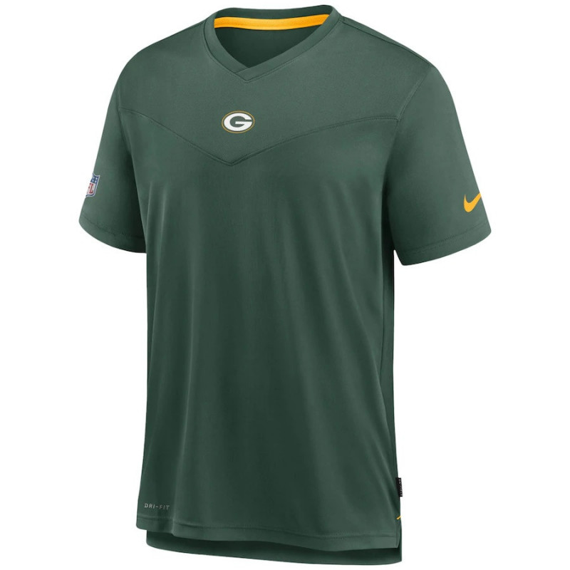 T-shirt NFL Greenbay Packers Nike Logo top Coach UV Verde para hombre