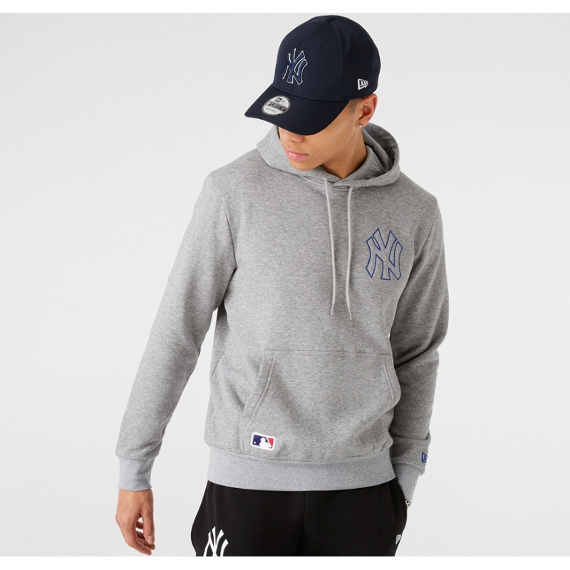 Men's New Era Chain Stitch Hoody MLB New York Yankees Grey
