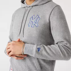 Sudadera con capucha MLB New York Yankees New Era Chain Stitch Gris