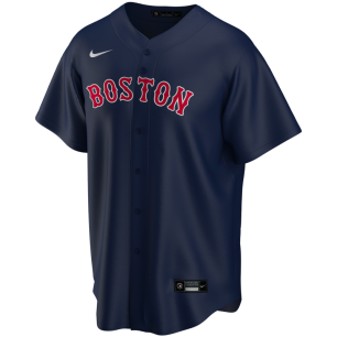 Maillot de Baseball MLB Boston Red Sox Nike Replica Home Bleu marine pour Junior