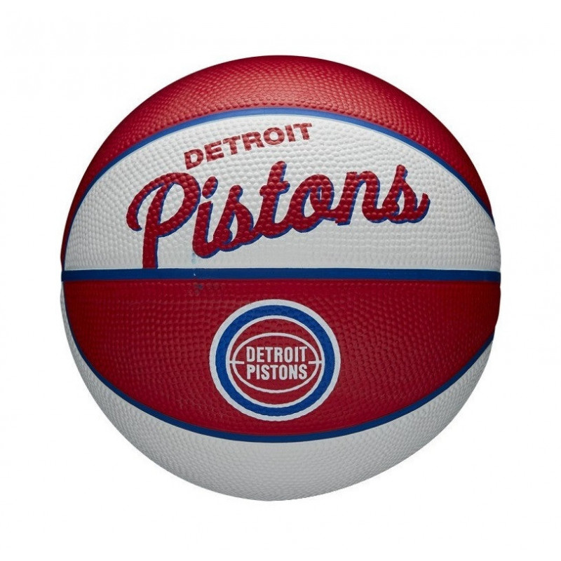 Mini Ballon de Basketball NBA Detroit Pistons Wilson Team Retro Exterieur
