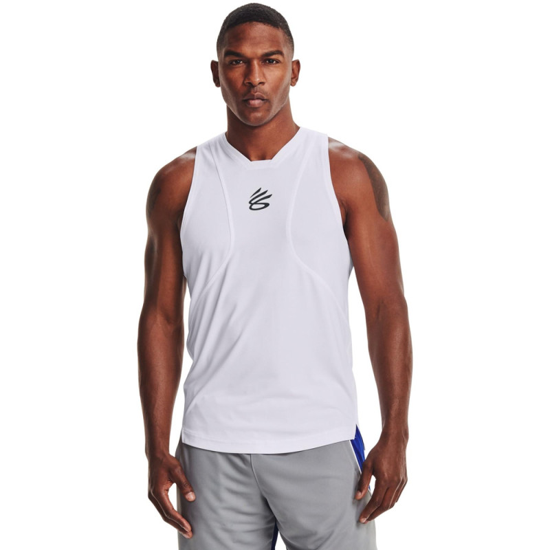 Men's Under Armour Curry Performance Tank White
