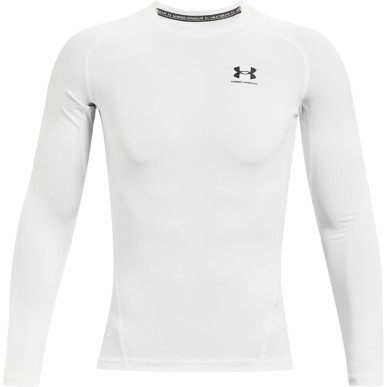 Maillot de compression à manches longues Under Armour Heatgear Blanc pour homme