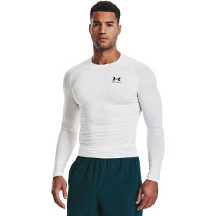 Camiseta de compresión Mangas largas Under Armour Heatgear Blanco