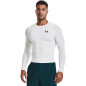 Camiseta de compresión Mangas largas Under Armour Heatgear Blanco
