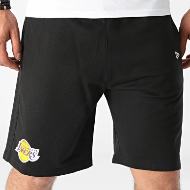 Short NBA Los Angeles Lakers New Era Team Logo Noir pour homme