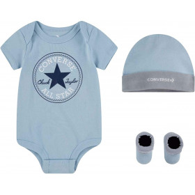 Set Body chausson et bonnet Converse Classic Bleu pour bébé