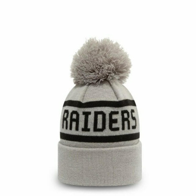 Kid's New Era Jake Cuff Knit NFL Oakland Raiders Grey