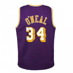 Camiseta NBA Shaquille O'neal Los Angeles Lakers 1996-97 Mitchell & ness Hardwood Classic Purpura para nino