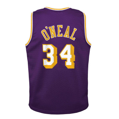 Camiseta NBA Shaquille O'neal Los Angeles Lakers 1996-97 Mitchell & ness Hardwood Classic Purpura para nino