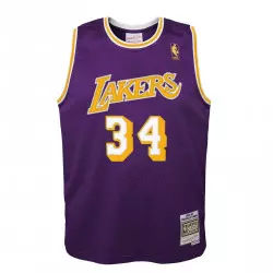 Camiseta NBA Shaquille O'neal Los Angeles Lakers 1996-97 Mitchell & ness Hardwood Classic Purpura para nino
