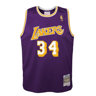Kid's Mitchell & Ness NBA Hardwood Classic NBA Jersey Shaquille O'neal Los Angeles Lakers 1996-97 Purple
