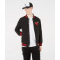 Men's New Era Team Wordmark Bomber NBA Chicago Bulls black and red