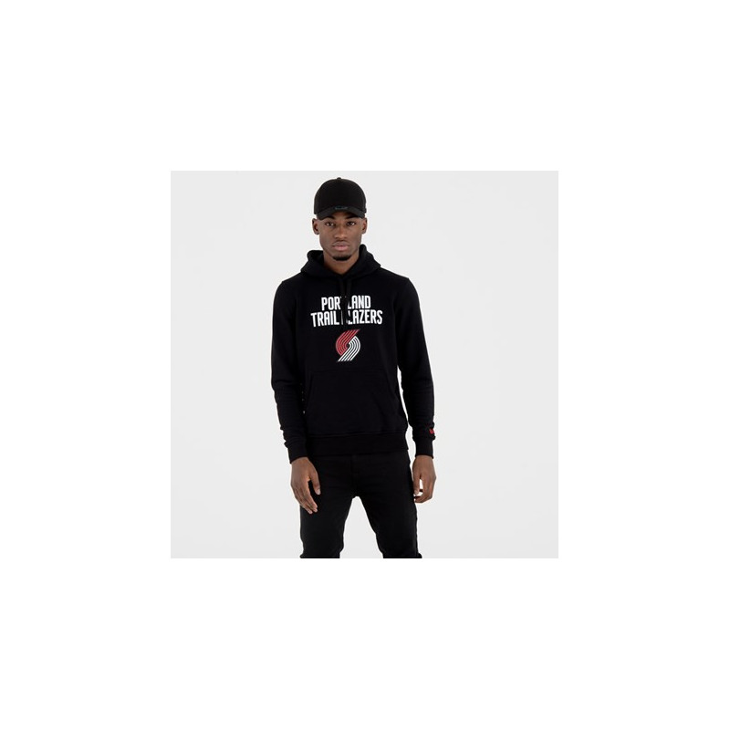 Men's New Era team logo PO Hoody NBA Portland Trail blazers Black