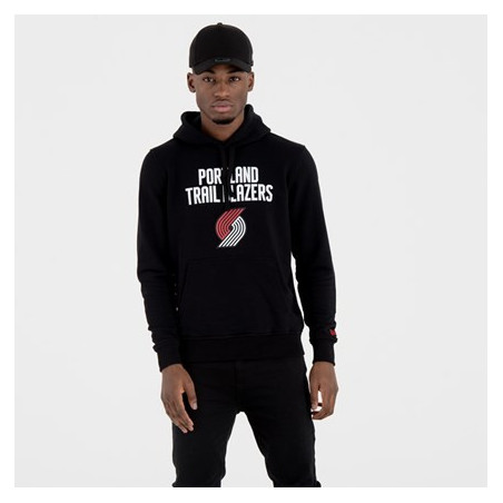 Men's New Era team logo PO Hoody NBA Portland Trail blazers Black