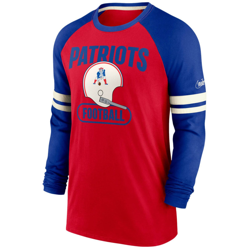 Men's Nike Longsleeve Shirt Raglan NFL New England Patriots Red