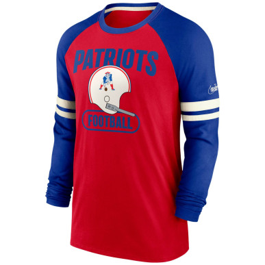 Men's Nike Longsleeve Shirt Raglan NFL New England Patriots Red