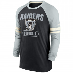T-shirt mangas largas NFL Las Vegas Raiders Nike LS Raglan Negro para hombre