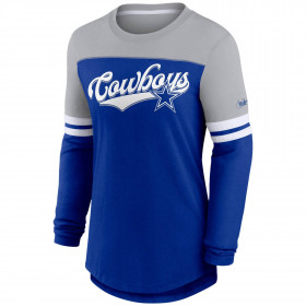 T-shirt Manches longues NFL Dallas Cowboys Nike LS Raglan Fashion Bleu pour Femme