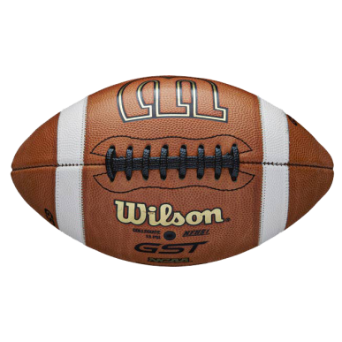Ballon de Football Américain Wilson GST 1003 – Cuir Véritable, Conçu pour les Matchs