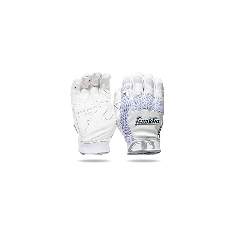 Men's Batting glove Franklin Shok Sorb X White Men's Batting glove Franklin Shok Sorb X White