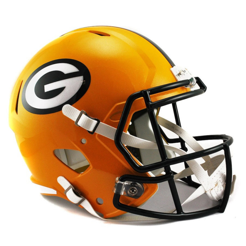 Casco de futbol NFL Greenbay Packers Riddell Replica amarillo