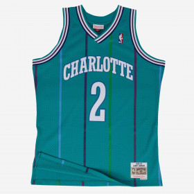 Camiseta NBA Larry Johnson Charlotte Hornets 1992-93 Mitchell & ness Hardwood Classic azul