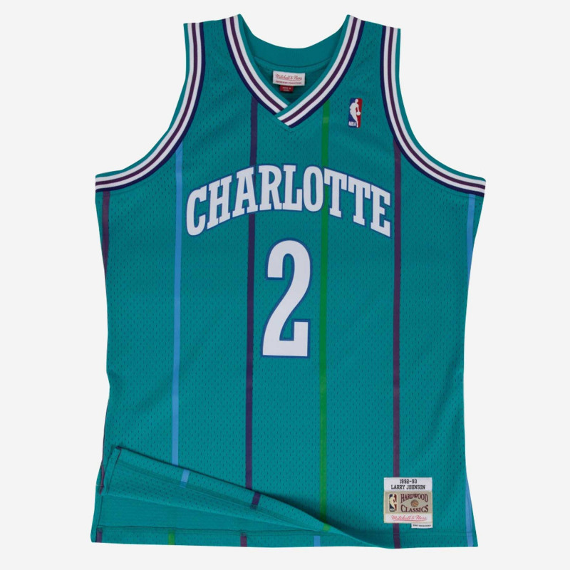 NBA Larry Johnson Charlotte Hornets 1992-93 Mitchell Hardwood azul